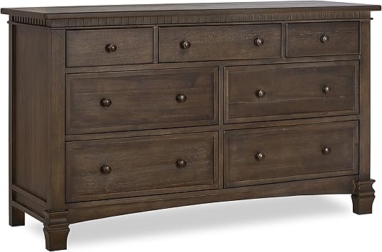 evolur santa fe double dresser in storm grey
