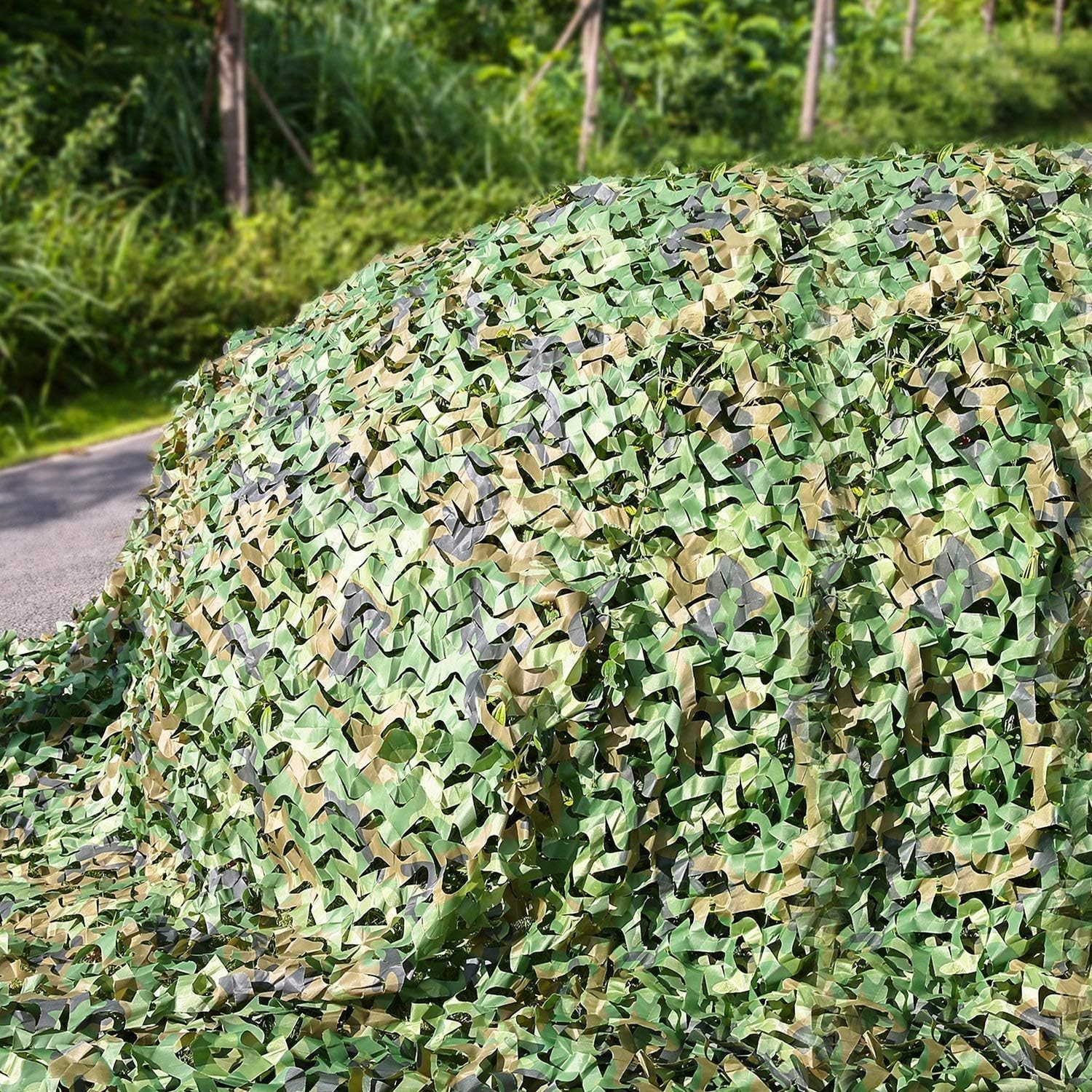 Outdoor Camo Netting Army Military Camouflage Netting 210D Oxford Fabric Car Covering Hunting Blinds Green Jungle Cover Conceal Drop Network