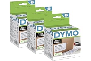 DYMO Authentic LW Large Shipping Labels for LabelWriter Label Printers, Print Up to 6-Line Addresses, 2-5/16" x 4", 3 Rolls o