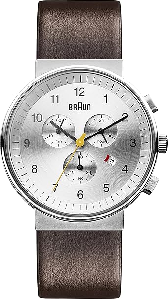 Braun BN0035BKBKG - Reloj cronógrafo de Caballero de Cuarzo con Correa de Piel