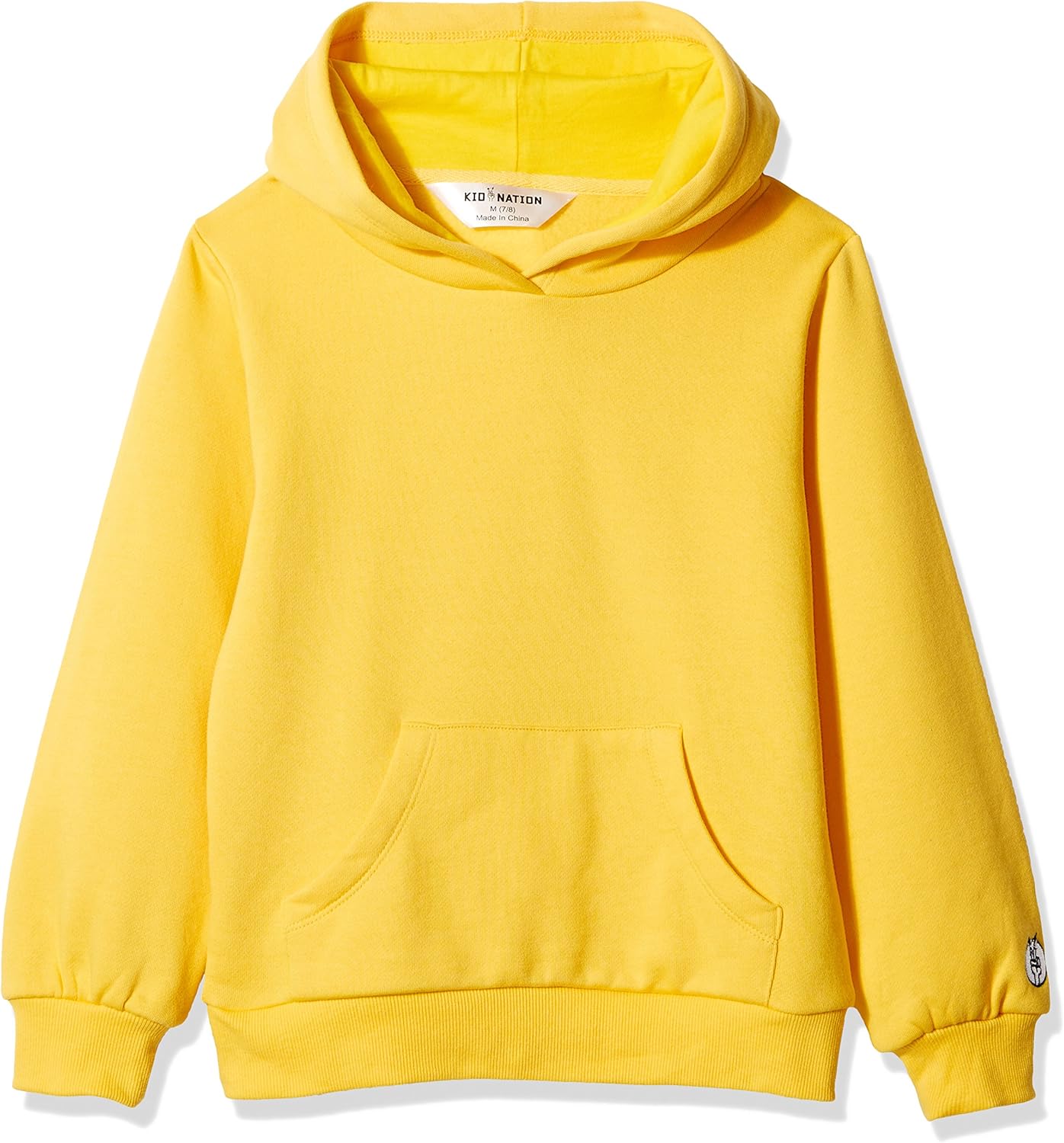 Kid Nation Kids' Soft Brushed Fleece Casual Basic Pullover Hooded Sweatshirt Hoodie for Boys or Girls 4-12 Years: Clothing