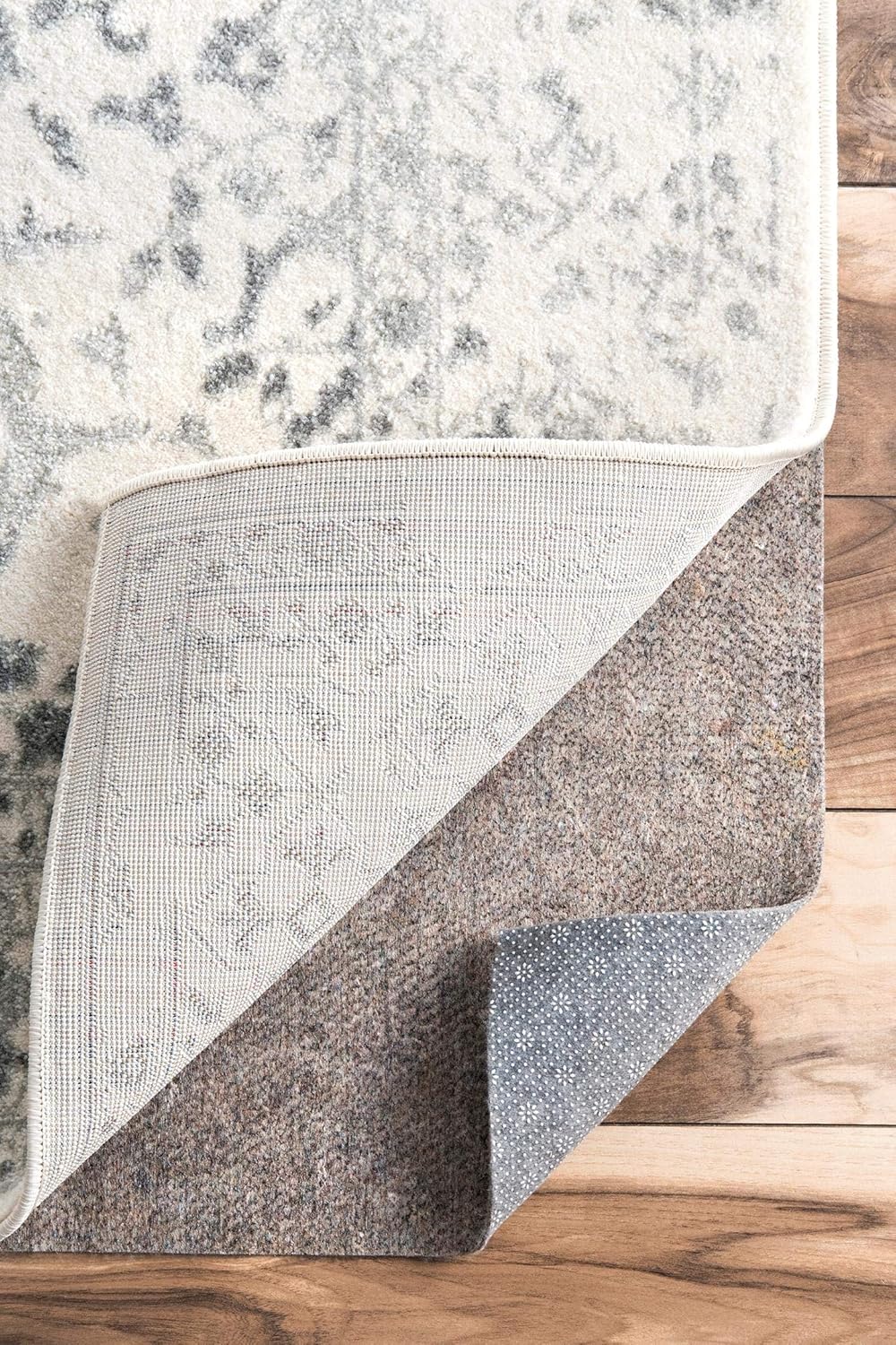 nuLOOM Ultra Premium Eco Friendly Non-Slip Felt Thick Rug Pad, 8' x 10', Grey