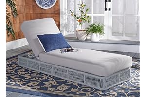 SAFAVIEH Outdoor Collection Gillian Grey Rope/Grey Cushion Chaise Lounge Chair (PAT7527C)