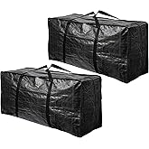 BAG-THAT! 68.5 GAL 2 Pack XXL Jumbo Extra Large Heavy Duty Stronger Handles Storage Bags Moving Totes Zippered Reusable Wrap Around Handle Storage Totes