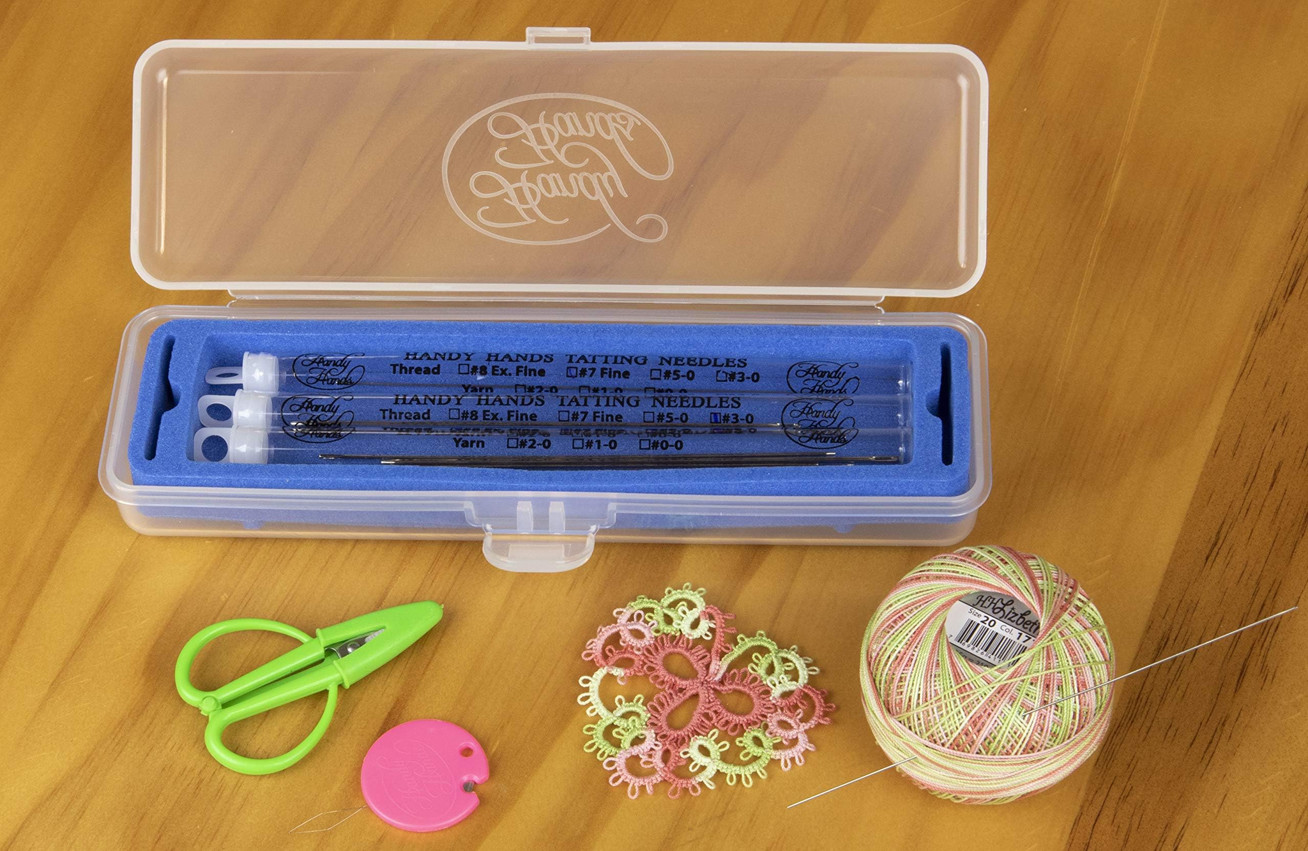 Handy Hands Handy Case for Tatting Needles-Clear/Blue