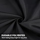WELTRXE Shower Curtain 180x180cm Mould Proof Mildew Resistant Black view 2