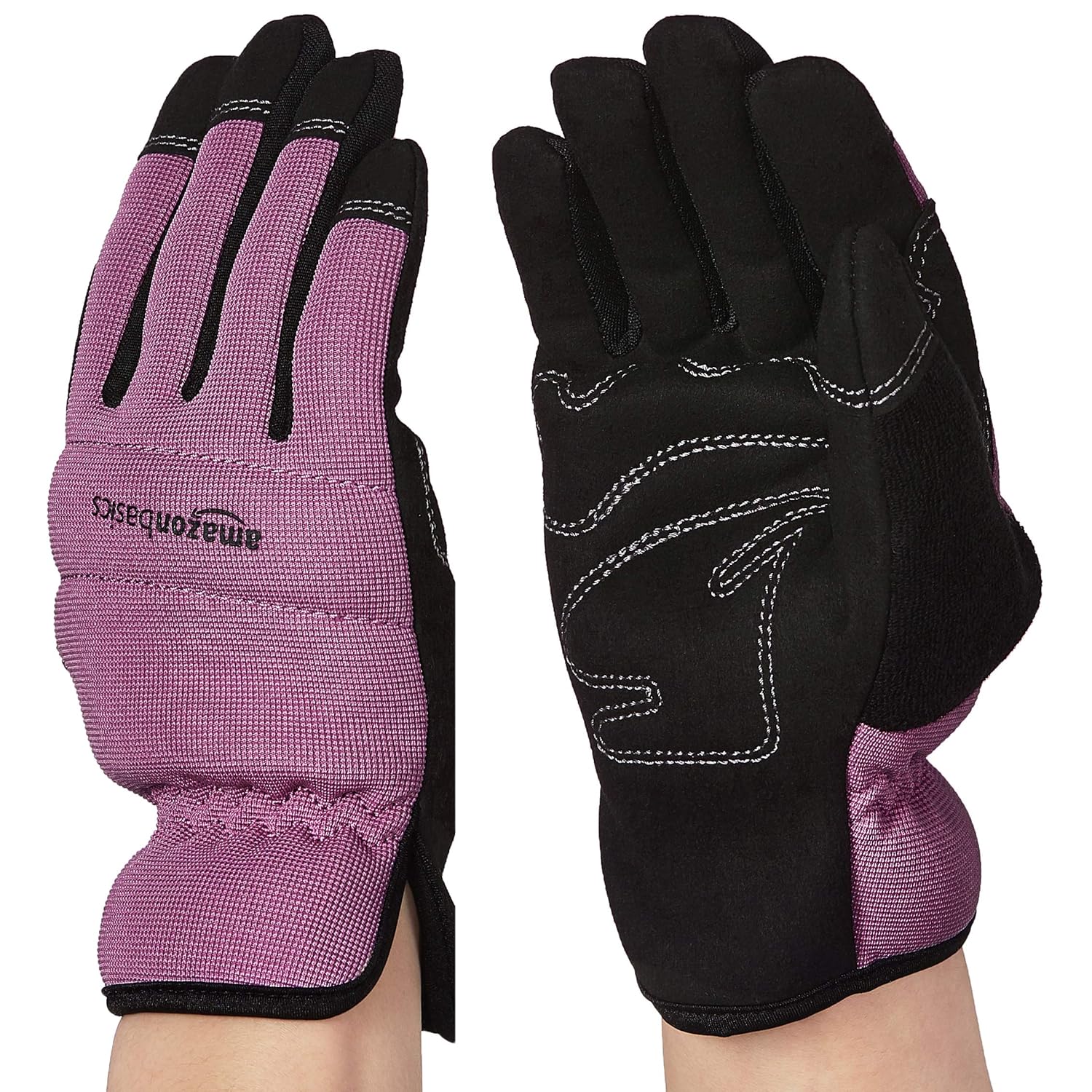 AmazonBasics Women's Work or Garden Gloves - Extra Small, Purple