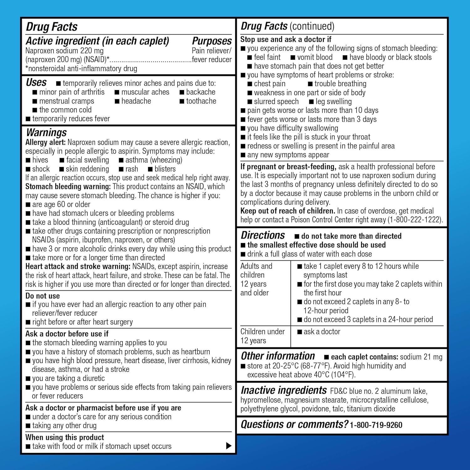 Basic Care Naproxen Sodium Tablets, 300 Count (Pack of 1): Health & Personal Care