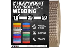Strapworks Heavyweight Polypropylene Webbing - Heavy Duty Poly Strapping for Outdoor DIY Gear Repair