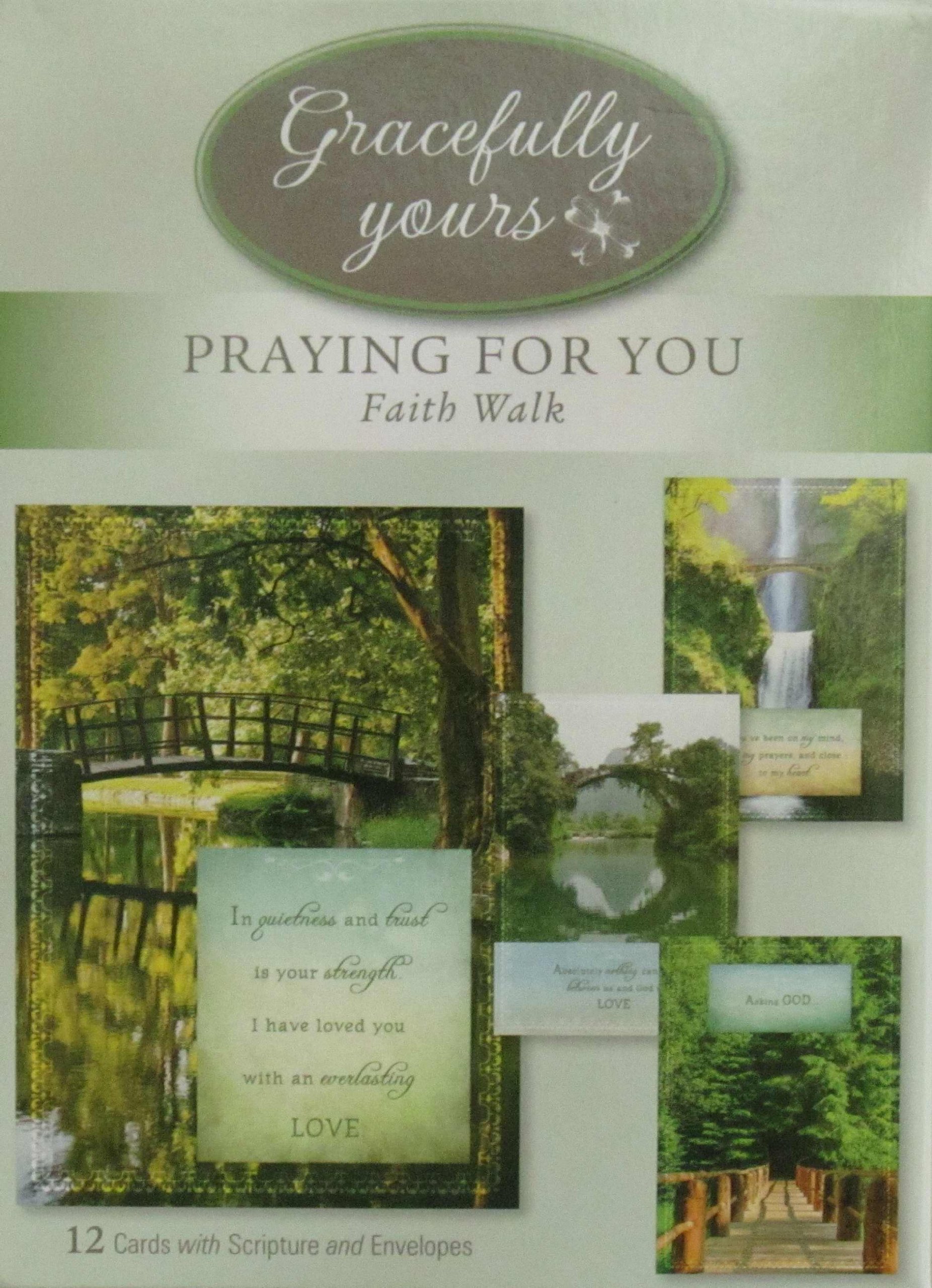 Gracefully Yours Praying for You - Faith Walk Greeting Cards featuring Heather Tocquigny, 12, 4 designs/3 each with Scripture Message