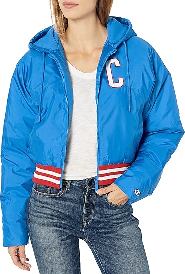 champion jacket womens blue