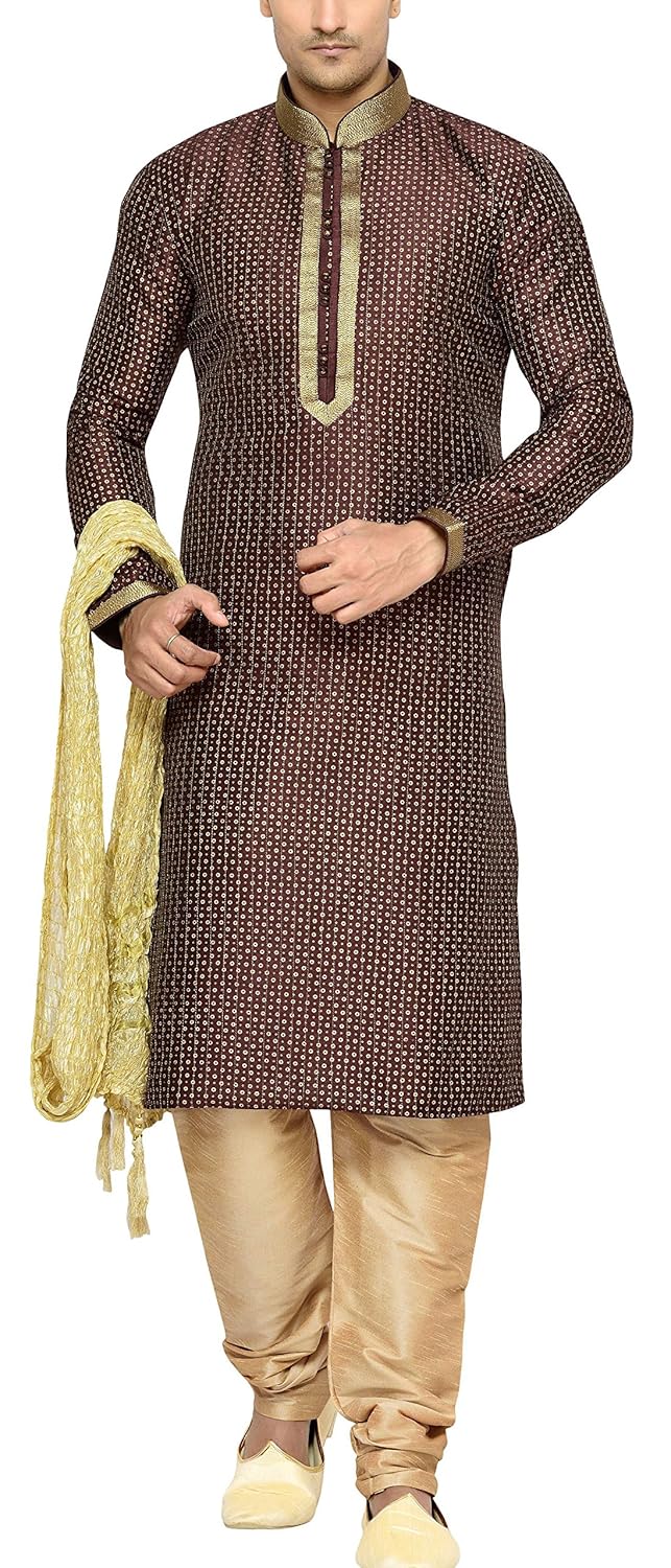 indian poshakh men's silk sherwani