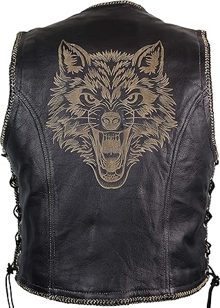 MDM Herren Lederkutte Lone Wolf