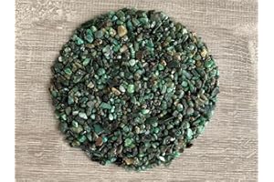 GAF TREASURES 2 oz Lot Natural Emerald Semi Emerald Tumbled Gemstone Chips, Emerald Crushed Mini Crystals, Undrilled Crystal Chips (Emerald)