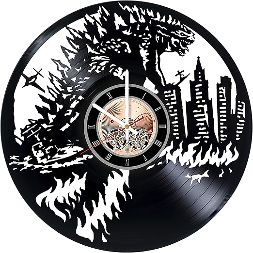 Amazon Com Gigante Monster Mutant Vinyl Record Reloj De Pared