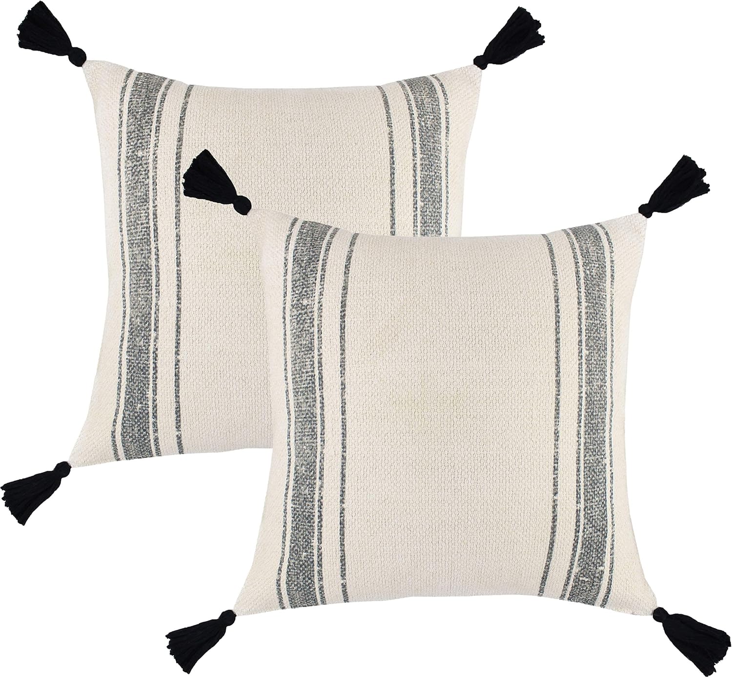 Woven Nook Decorative Tassel Throw Pillow Covers, Luca Set