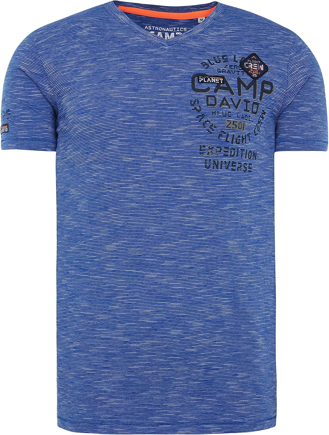 Camp David Herren TShirt mit reflektierenden Print Details Amazon.de