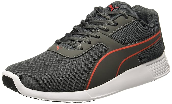 puma kor sneakers black orange