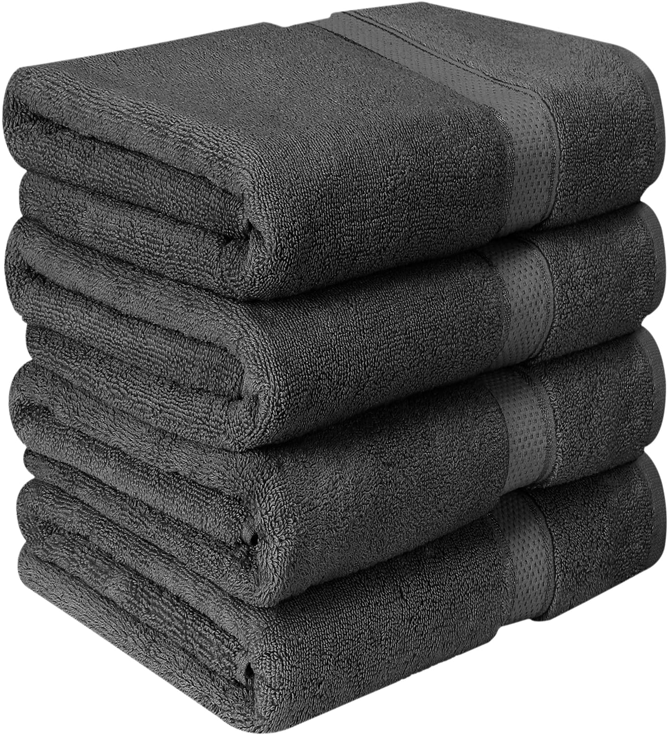 Pack of 4 Bath Towels Set 27 x 54 Inches Cotton Soft 600 GSM Utopia