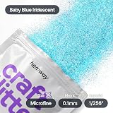 Hemway Baby Blue Iridescent Glitter 100g Microfine for Resin Nails Crafts view 4