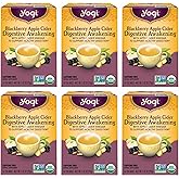Yogi Tea Blackberry Apple Cider Digestive Awakening Tea - 16 Tea Bags per Pack (6 Packs) - Organic Tea to Support Digestive Health - Includes Ginger Root, Licorice Root & Raspberry Leaf