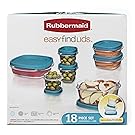 Rubbermaid Easy Find Lids Food Storage Container, 28-Piece Bonus Set, Red