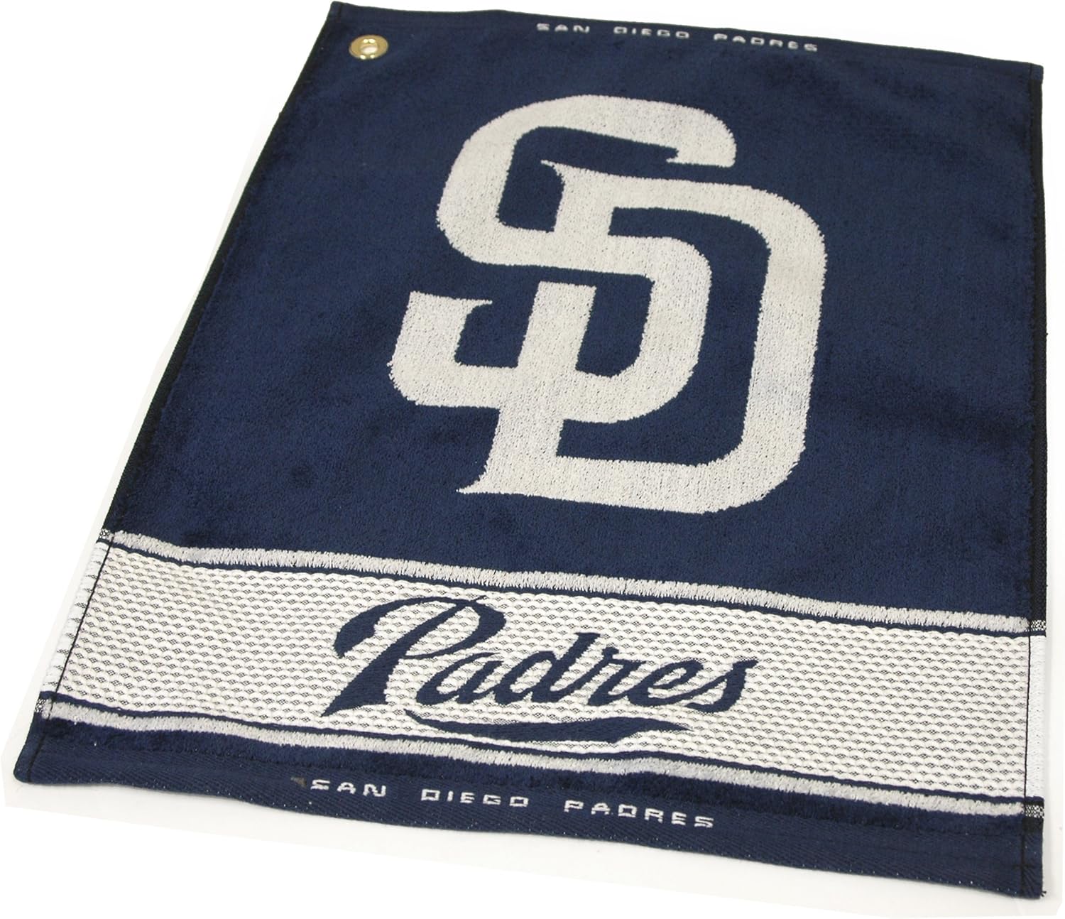 Team Golf MLB San Diego Padres Jacquard Woven Golf Towel, 16" x 19", 100% Cotton, Attach to Golf Bag with Corner Hook : Sports Fan Golf Towels : Sports & Outdoors