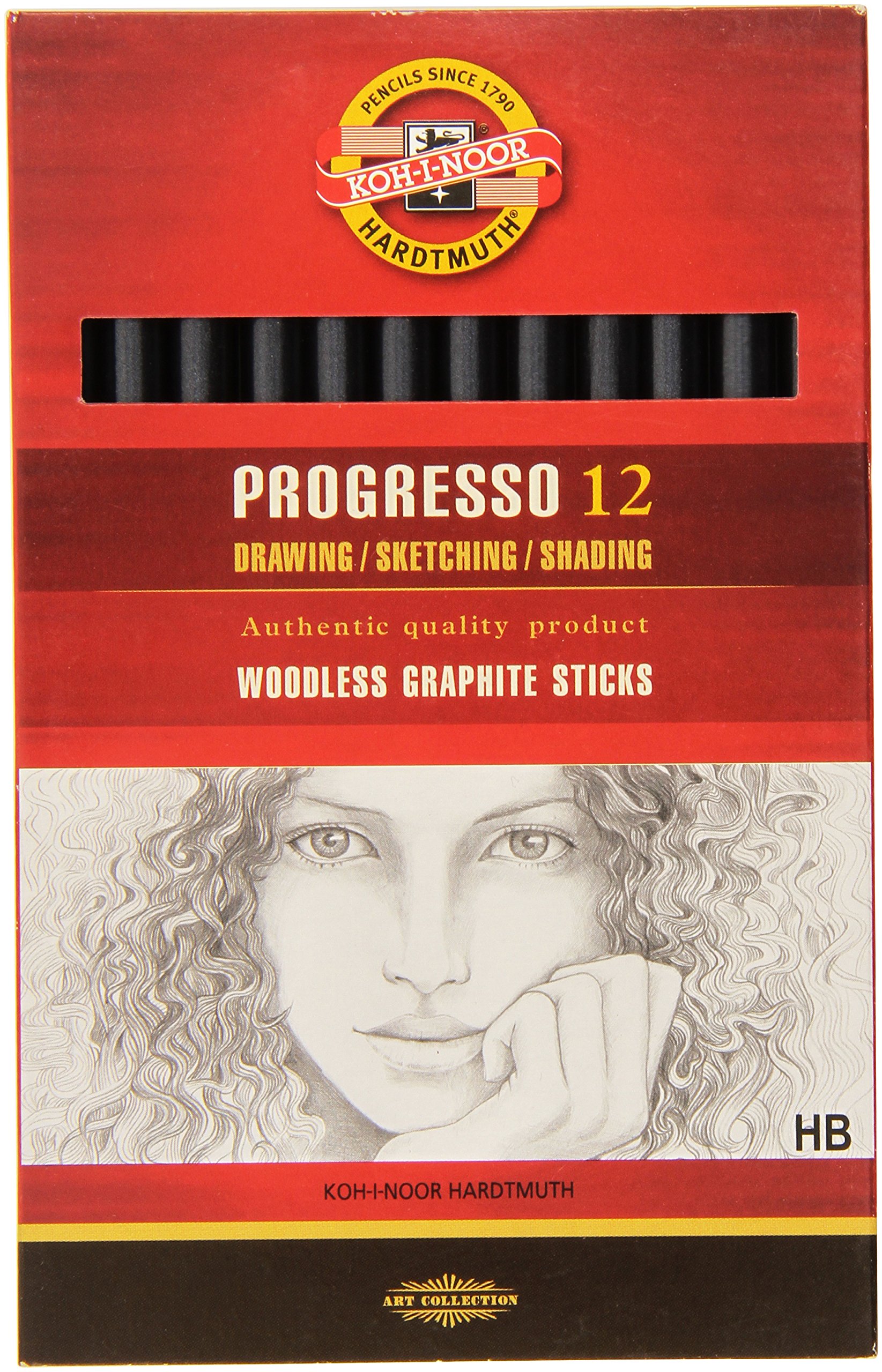 KOH-I-NOOR Progresso HB Woodless Graphite Pencil (Box of 12)