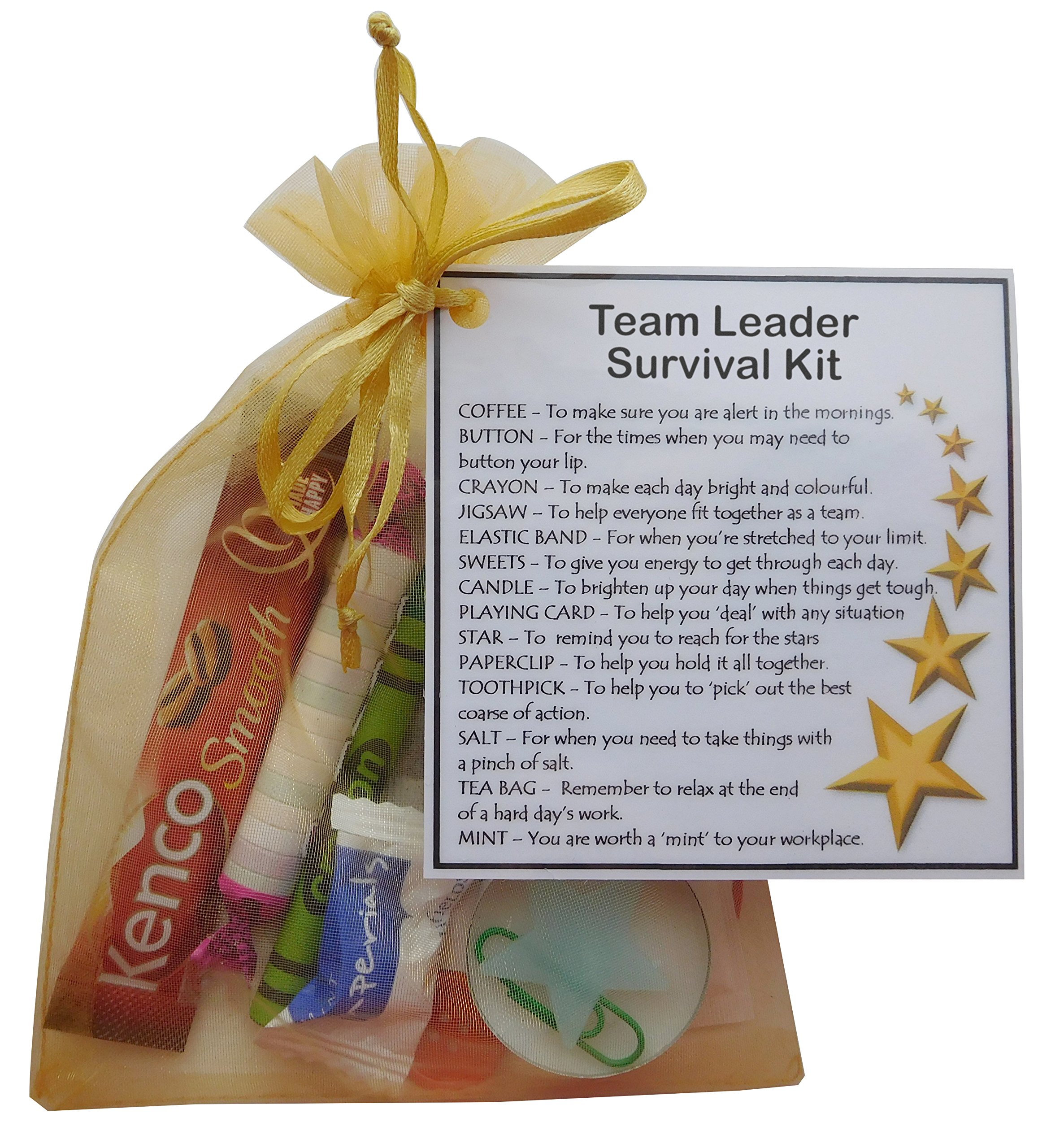 SMILE GIFTS UK Team Leader Survival Kit Gift (New job, work gift, Secret santa gift for Team Leader Gift)