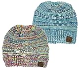 H-6800-2-816.1141 4 Tone Beanie Bundle - 1 Blue