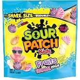 SOUR PATCH KIDS Fruits Tropical Mix Soft &amp; Chewy Gummy Candy, 11.11 oz | Share Size