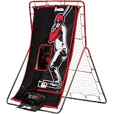 Franklin Sports Switch Hitter Rebounder + Pitching Target - 55 x 36 Inch | Fielding + Throwing Drills, Bounces Back Pop-Flies + Grounders, Steel Frame Netting, Built For Driveway Or Practice Field