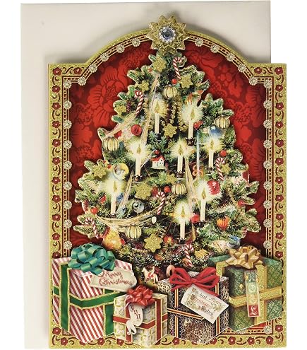 Punch Studio Oh Holy Night Mary Dimensional Holiday Boxed Cards Featuring 12 Embellished Cards And Envelopes (57749