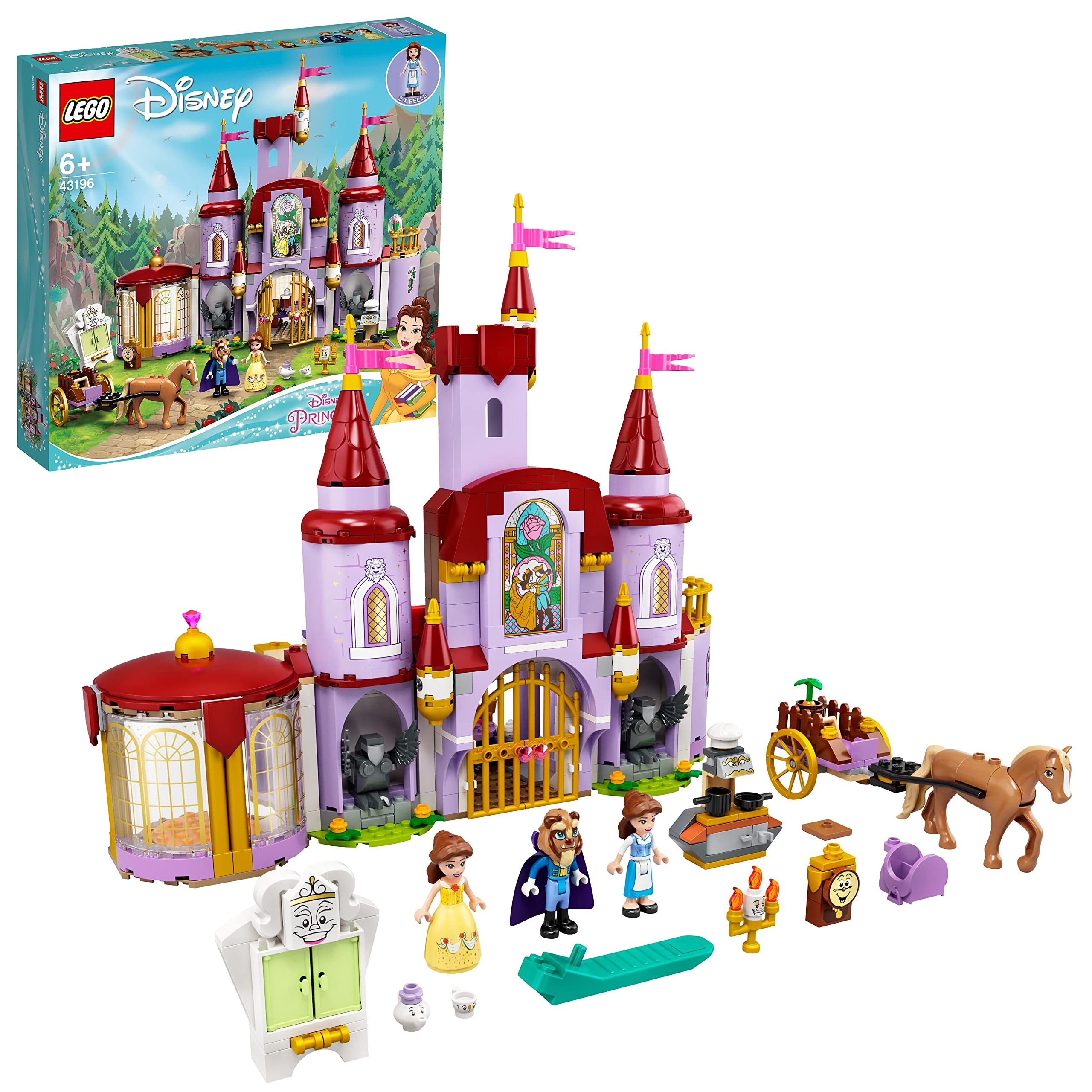 LEGO 43196 Disney Belle and the Beast’s Castle Building Toy from The Beauty and the Beast Movie with Princess & Prince Mini Dolls