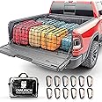 Zeuli Cargo Net For Pickup Truck Bed- 4' X 6' Stretches To 8' X 12'- Small 4"x4