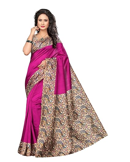 Winza Designer Womens Silk Saree With Blouse (K50-Orange variation_Orange)