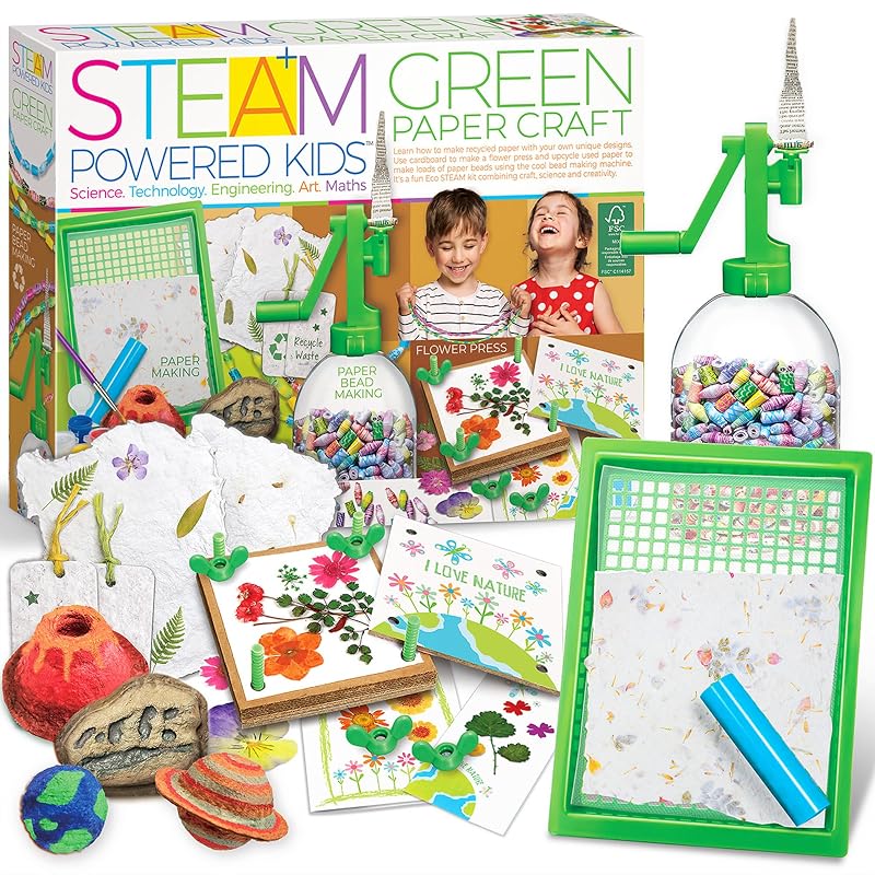 4M STEAM Powered Kids Green Paper Craft Eco Kit
