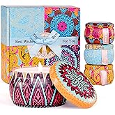 Candle Gift Set for Women, 4 Pack Long Lasting Lavender Scented Soy Candles, Aromatherapy Candles for Home Relaxation, Ideal Gift for Birthday, Thanksgiving, Mother's Day, Valentine's Day