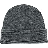 Shorts of Hawick Men's 100% Cashmere Beanie Hat - Dark Gray - Made in Scotland by Love Cashmere