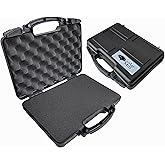 Cedar Mill Fine Firearms TSA Approved Hard Gun Case โ Airline Approved Lockable Pistol Carrying Case with Dual Latch & Customizable Foam โ Fits 9mm Handgun, Revolver & Firearm for Travel & Range Use