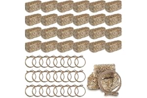 Conelist 24 Pcs Western Themed Party Decorations 12 Mini Decorative Hay Bales with 12 Twisted Hemp Rope for Cowboy Table Centerpieces Horse Rodeo Fall Harvest Craft, 1.2 x 2.6 x 1.2 Inch Each