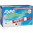 EXPO Low Odor Dry Erase Markers, Chisel Tip, Red, 12 Count