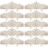BBTO 10 Pcs Crystal Tiara and Crowns for Women Girls Princess Rhinestone Crown Queen Headbands with Combs Bride Tiaras for Christmas Birthday Party Gifts Wedding Prom Hair Accessories