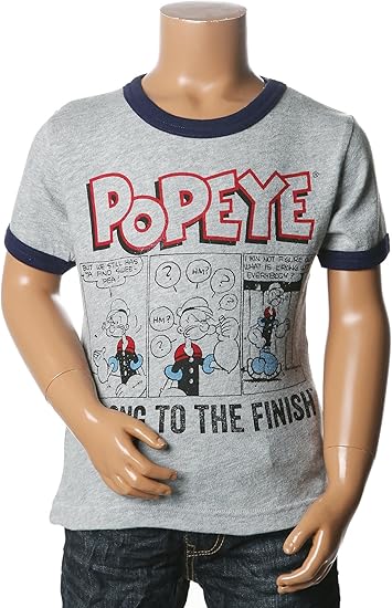 Amazon ノンブランド ポパイtシャツ キッズ 130 グレー 服 ファッション小物 通販