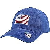 Falari USA Flag Embroidered Baseball Cap, Low Profile Adjustable Dad Hat, 100% Cotton, Pre-Washed