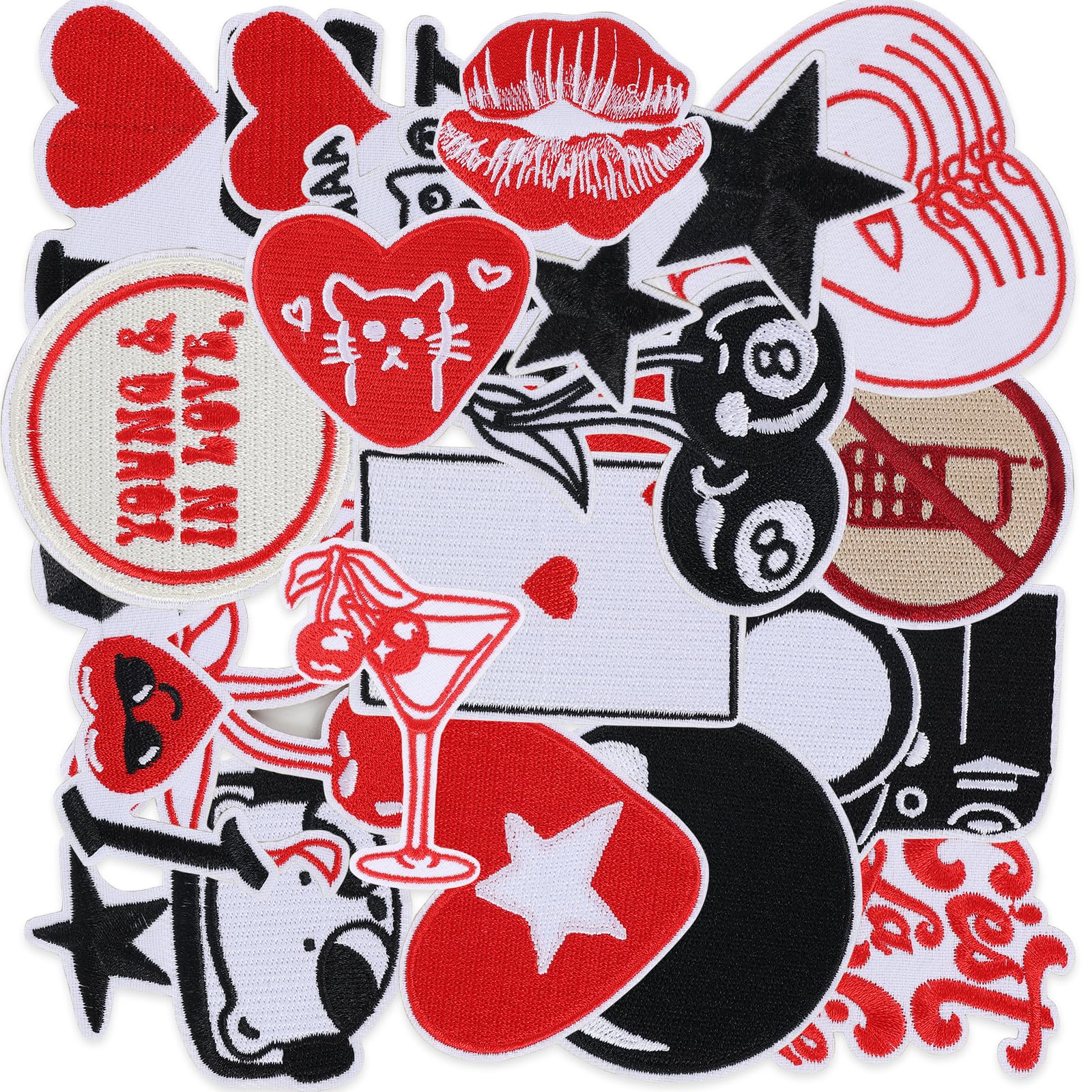 View 1 of 20PCS Downtown Girl Iron on Patches, Y2K Aesthetic Embroidered Patches for Girls, Trendy Aesthetic Sew Patches for Backpacks Pants Clothes Jeans DIY Decoration