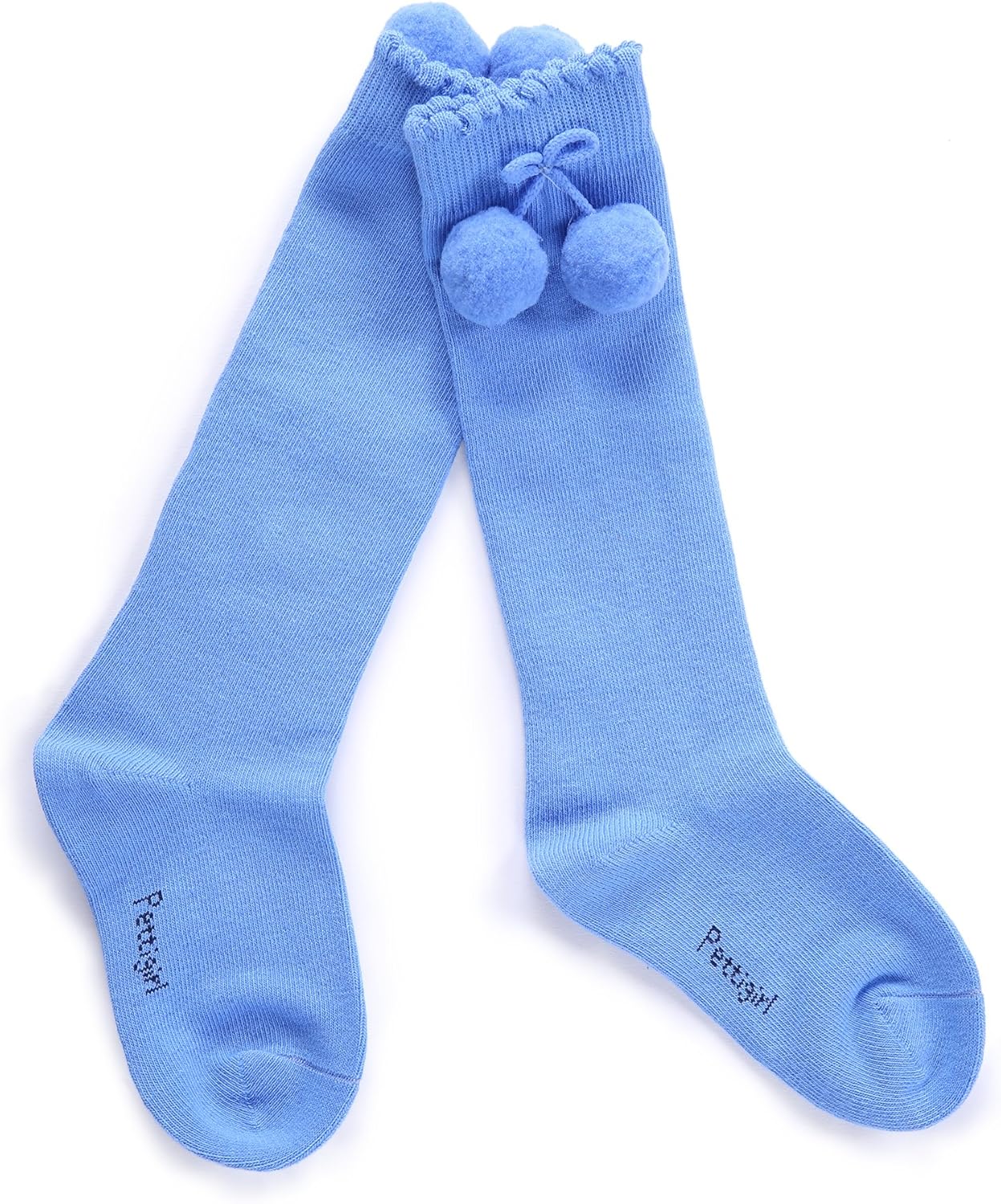 baby knee high socks with pom poms