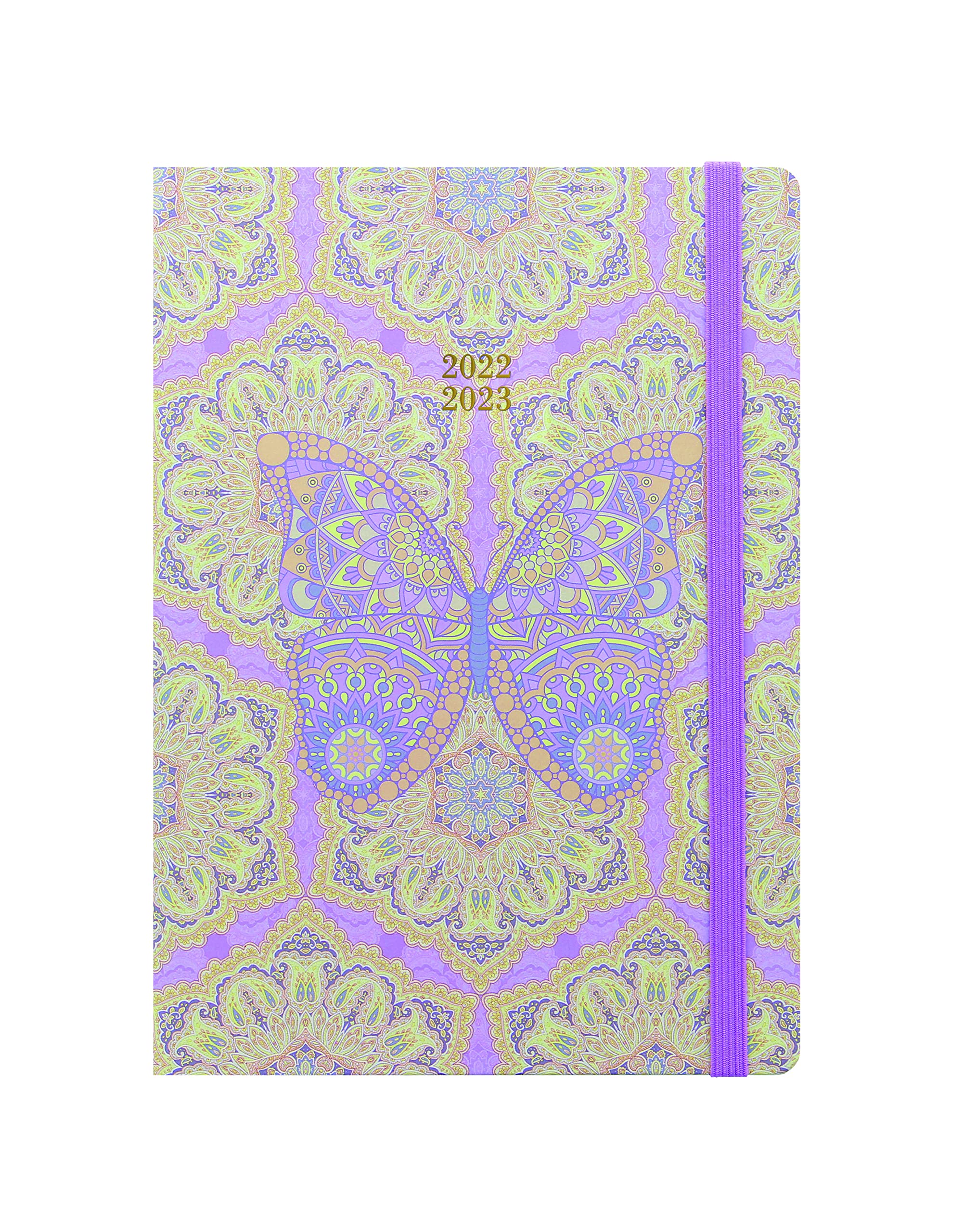 Letts of London Paisley A5 Academic 22.23 Week to View Diary - Butterfly, Mix (23-030832)