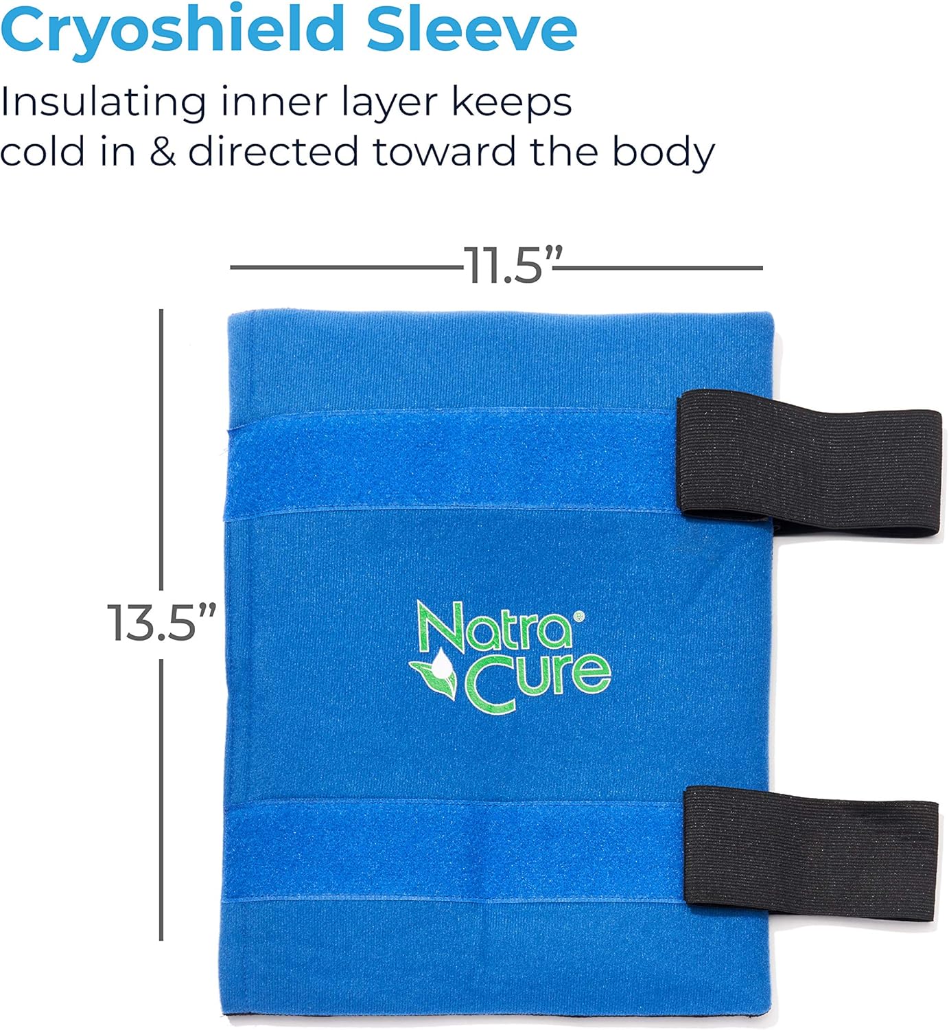 NatraCure Universal Large Gel Cold Pack Ice Wrap - 717-RET - Reusable Ice Compress with Straps for Shoulder, Back, Knee, Hip, Elbow, Ankle - Pain Relief of Injuries, Swelling, Aches, Bruises, Sprains: Health & Personal Care