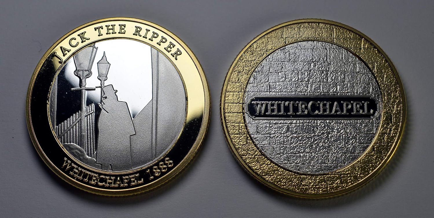The Commemorative Coin Company JACK THE RIPPER .999 Silver & 24ct Gold 'Dual Metal' Commemorative in Capsule. Whitechapel - Image 5